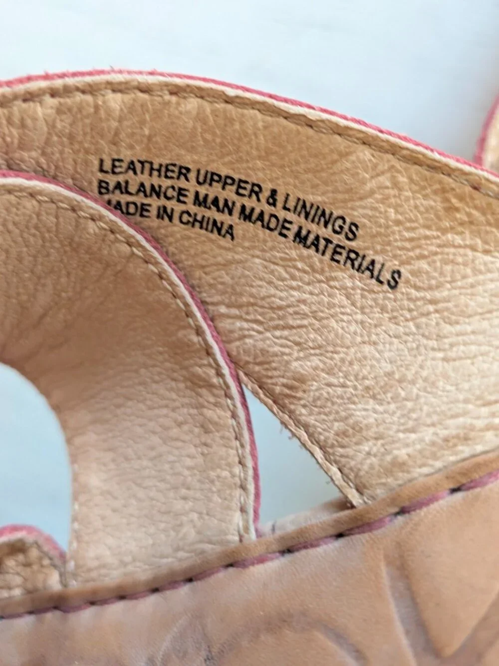 Born KAPITI Leather Cork Wedge Platform Sandal Size 8 Berry Red